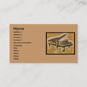 Antique Piano and Notation Business Card