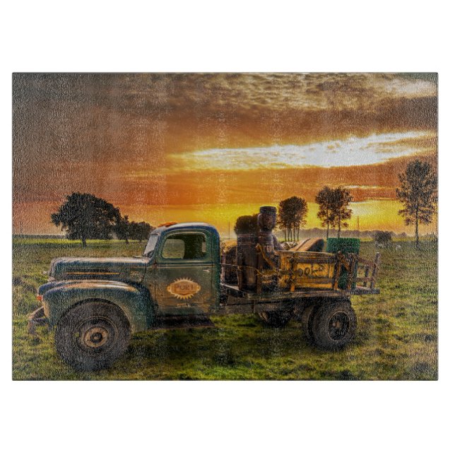 Antique Pickup in the Countryside Cutting Board (Front)