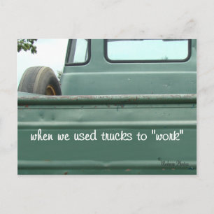 Antique Pickup Truck Postcard #1- customise