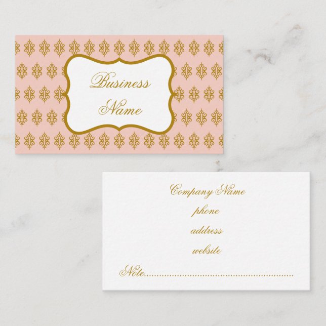 Antique Pink Business Card (Front/Back)