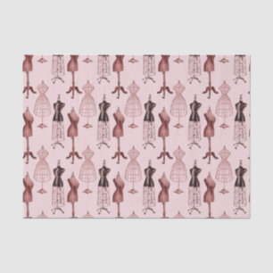 Antique Pink Dress Forms Tissue Paper