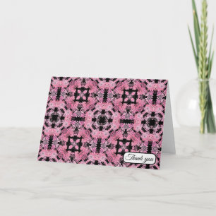 Antique Pink Floral Thank You Card