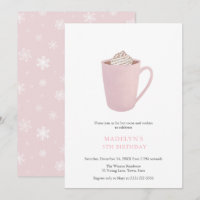 Antique Pink Hot Chocolate Cookies Birthday Party