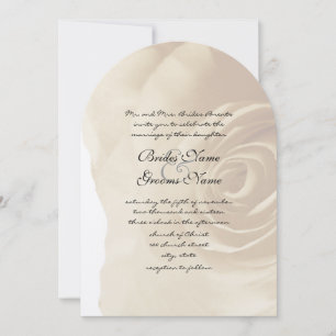 Antique Pink Rose Wedding Invitation