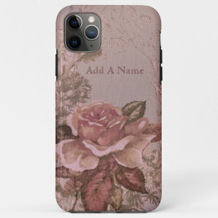 Antique Pink Roses Illustration iPhone 11 Pro Max Case