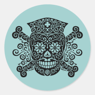 Antique Pirate Nurse Classic Round Sticker