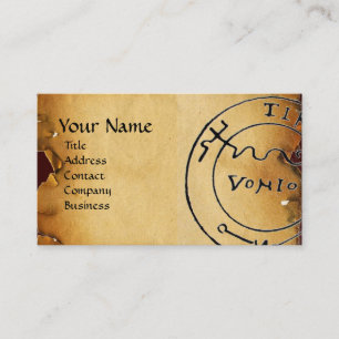 ANTIQUE  PIRATES TREASURE MAP ,SKULL AND SWORDS BUSINESS CARD