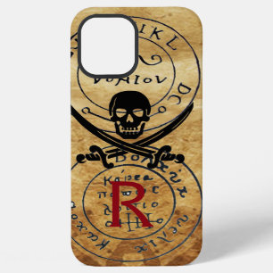 ANTIQUE PIRATES TREASURE MAP ,SKULL AND SWORDS iPhone 12 PRO MAX CASE