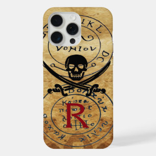 ANTIQUE PIRATES TREASURE MAP ,SKULL AND SWORDS iPhone 15 PRO MAX CASE