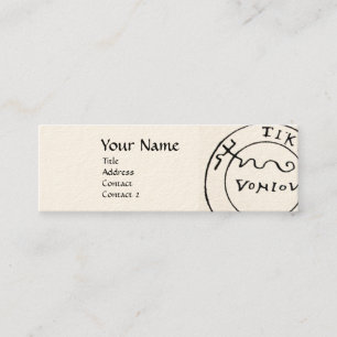 ANTIQUE PIRATES TREASURE MAP ,SKULL AND SWORDS MINI BUSINESS CARD