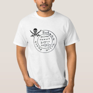 ANTIQUE  PIRATES TREASURE MAP ,SKULL AND SWORDS T-Shirt