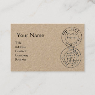 ANTIQUE PIRATES TREASURE MAP,SKULL & SWORDS Kraft Business Card