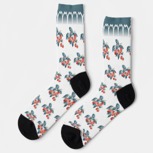 Antique Plate & Café au Lait Bol Socks Cherry