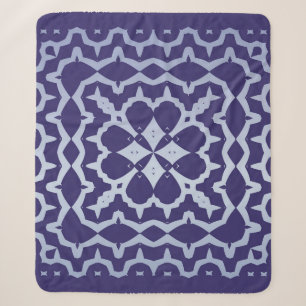 Antique portuguese azulejo ceramic. Graphic design Sherpa Blanket