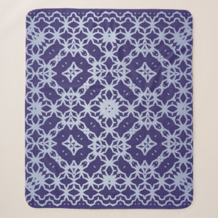 Antique portuguese azulejo ceramic. Graphic design Sherpa Blanket