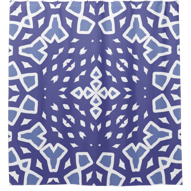 Antique portuguese azulejo ceramic. Original desig Shower Curtain (Front)