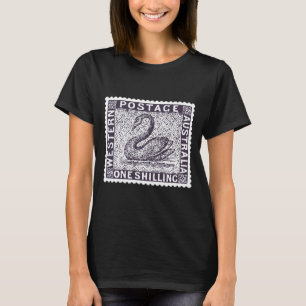 Antique Postage Stamp from Australia with Swan T-Shirt