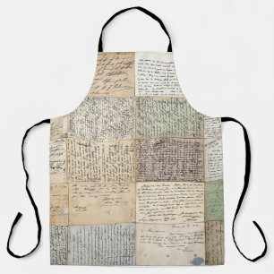 Antique Postcards French Vintage Background Apron