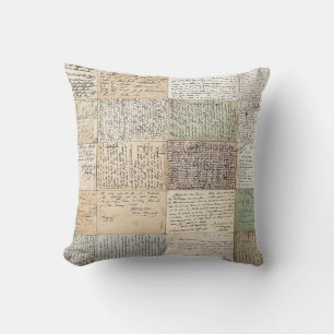 Antique Postcards French Vintage Background Cushion