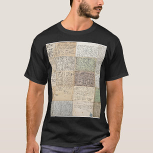 Antique Postcards French Vintage Background T-Shirt
