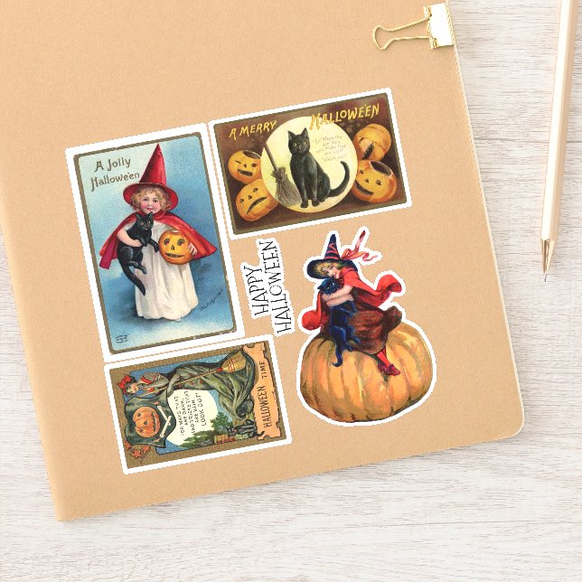 Antique Postcards Vintage Halloween (Notebook)