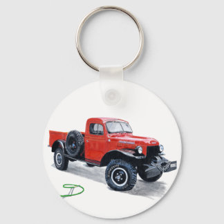 Antique Power Wagon Truck Keychain