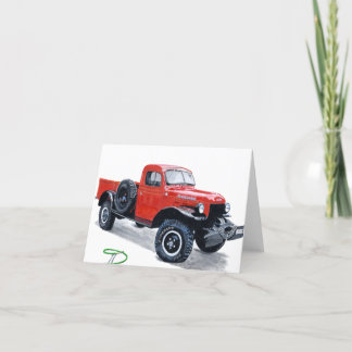 Antique Power Wagon Truck Notecard