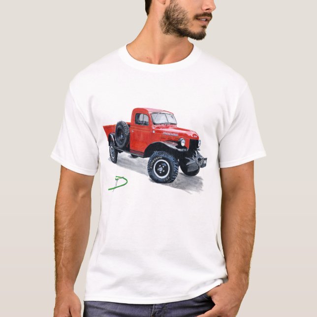 Antique Power Wagon Truck  Ringer T-shirt (Front)