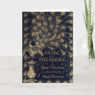 Antique Pride and Prejudice Peacock Edition Cover Card
