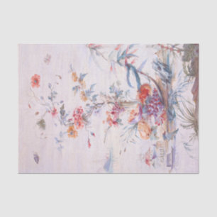 Antique Print Chinoiserie  Floral Tissue Paper