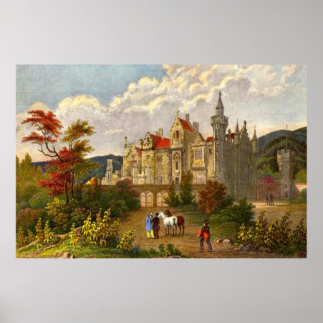 antique print of Abbotsford House (Front)