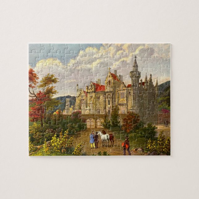 antique print of Abbotsford House Jigsaw Puzzle (Horizontal)