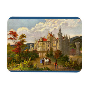 antique print of Abbotsford House Magnet