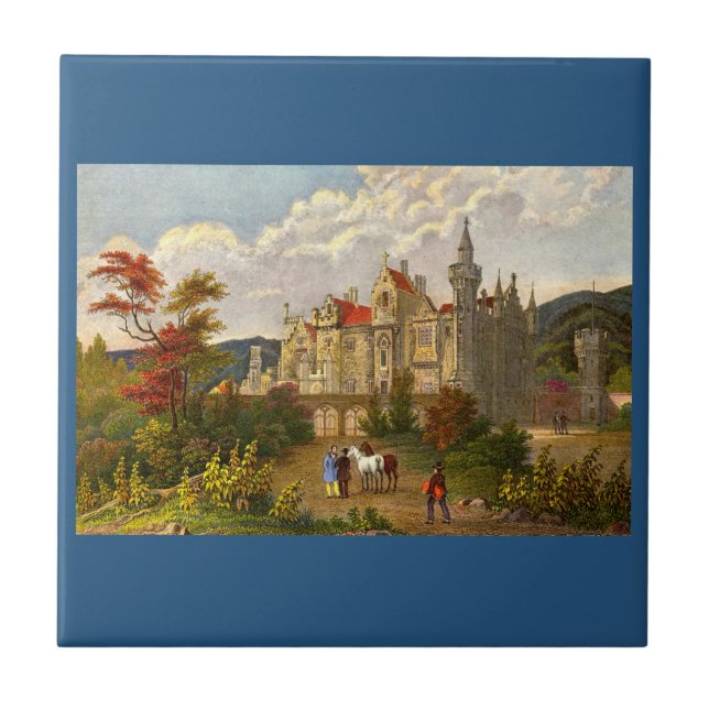antique print of Abbotsford House Tile (Front)