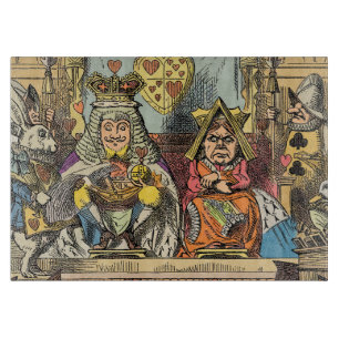 Antique Print of the Alice in Wonderland Courtroom Cutting Board
