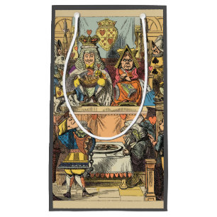 Antique Print of the Alice in Wonderland Courtroom Small Gift Bag