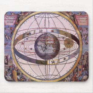 Antique Ptolemaic Solar System, Andreas Cellarius Mouse Mat