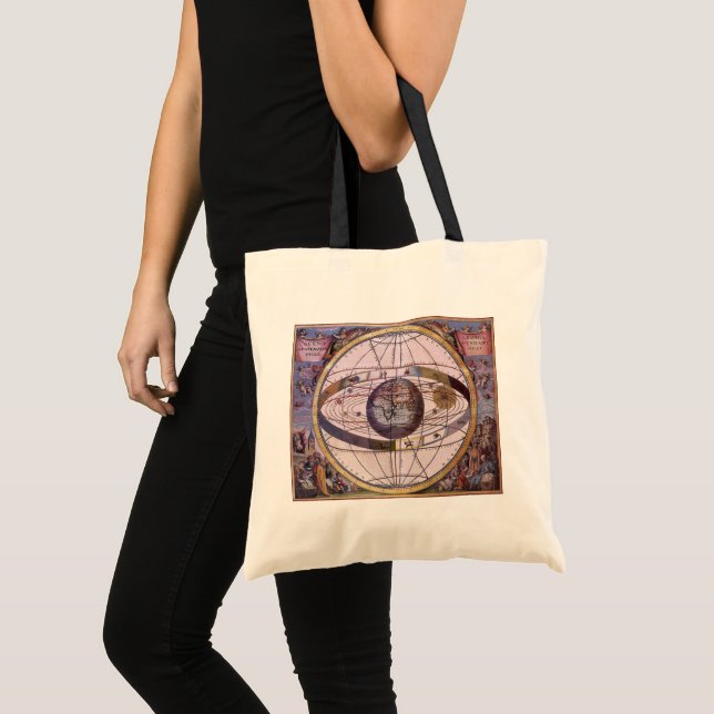 Antique Ptolemaic Solar System, Andreas Cellarius Tote Bag (Front (Product))