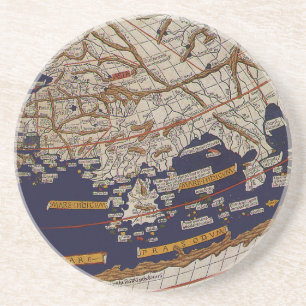 Antique Ptolemaic World Map, Johannes of Arnsheim Coaster