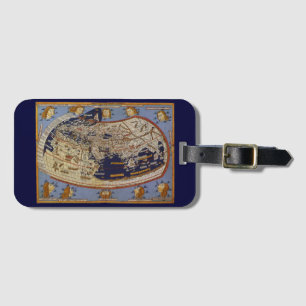 Antique Ptolemaic World Map, Johannes of Arnsheim Luggage Tag