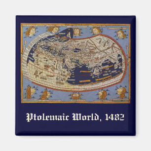 Antique Ptolemaic World Map, Johannes of Arnsheim Magnet