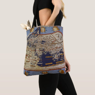 Antique Ptolemaic World Map, Johannes of Arnsheim Tote Bag