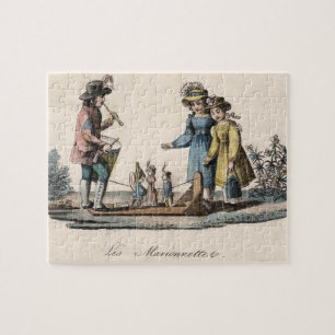 Antique Puppet Children Show Dance Jigsaw Puzzle