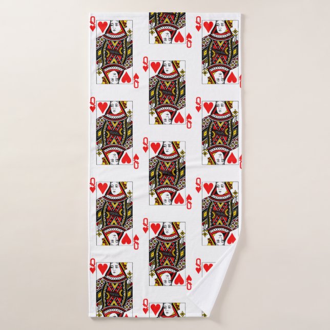 Antique Queen of Hearts Bath Towel (Bath Towel)