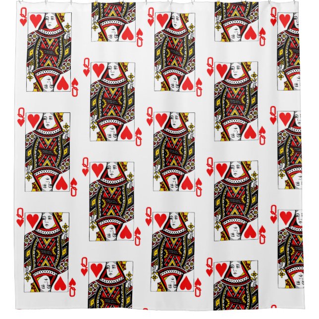 Antique Queen of Hearts Shower Curtain (Front)