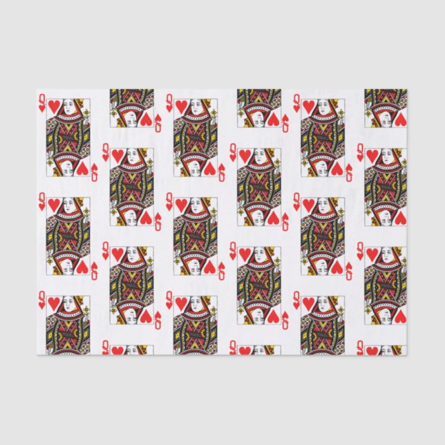 Antique Queen of Hearts Tissue Paper (Front)