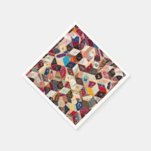 Antique Quilt Cocktail Napkins