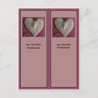Antique Quilted Heart Bookmark Postcard