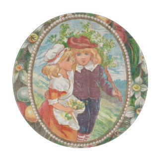 Antique Quirky Valentine, Victorian Era, 1874 Cutting Board