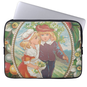 Antique Quirky Valentine, Victorian Era, 1874 Laptop Sleeve